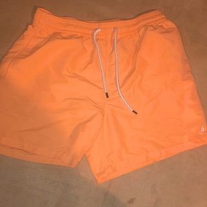 Orange polo shorts